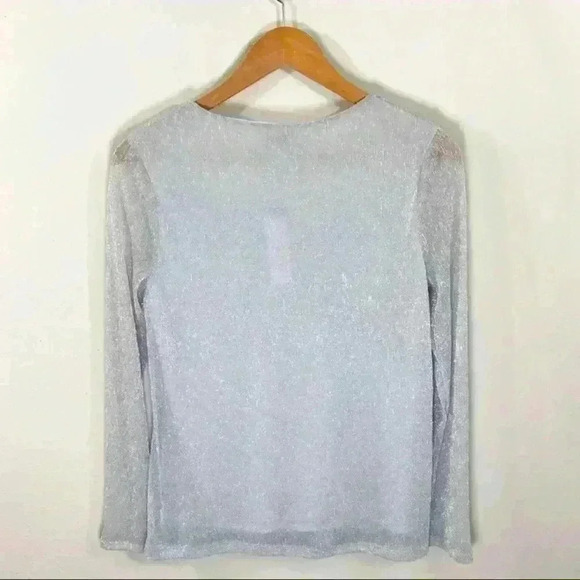 NWT Easywear by Chico’s silver long sleeve top - Picture 4 of 4